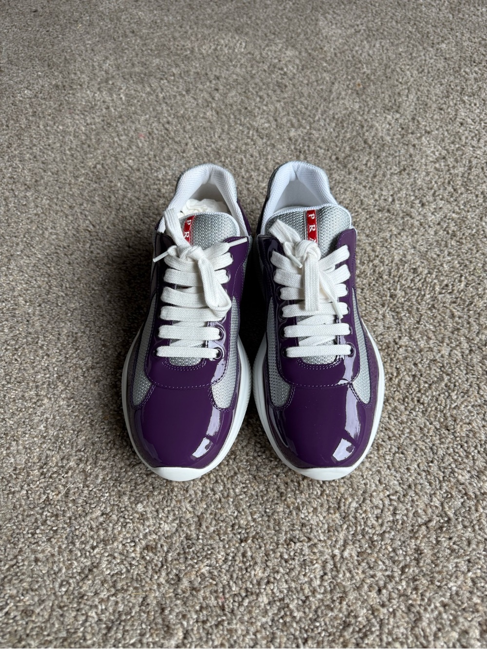 Men Purple Prada Sneakers